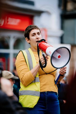 Organiser Laura Hoskison gave a passionate speech to the demonstrators