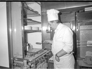 Cooking up a feast onboard The Shakespeare Express in 1985