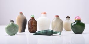 Some of the Chinese snuff bottles from the collection that sold for £12,000.