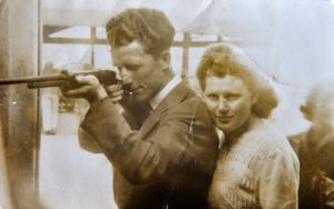 Muriel and her husband, Philip Rees.