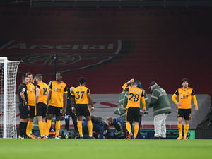 Supporting image for story: Wolves striker Raul Jimenez comfortable after operation on fractured skull