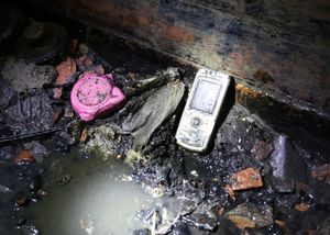 A mobile phone was found down one sewer