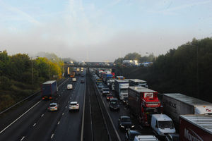 The queues this morning at the M54's junction with the M6