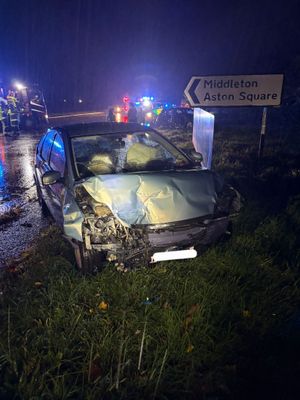 One of the vehicles involved in the incident. Picture: Ellesmere Fire Station