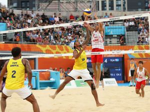 Supporting image for story: Tuvalu’s beach volleyball players face disappearing sand due to global warming
