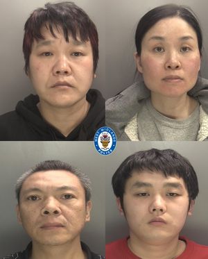 Top L-R: Honpeng Yang, Mei Yun Wang. Bottom L-R: Xing Cai Lin, Zheming Han