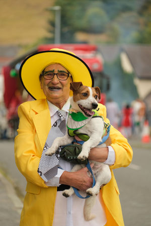 Maureen Wyles, 70, and her dog Milo, 18 months were characters from The Mask. Image by Andy Compton