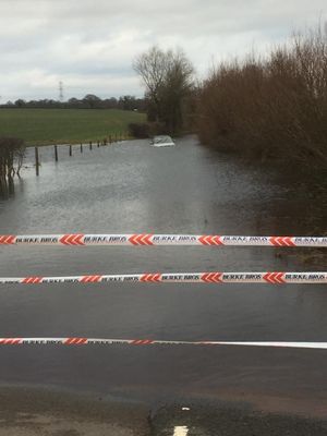 The latest vehicle to fall victim to the flood water in Chesterton Road