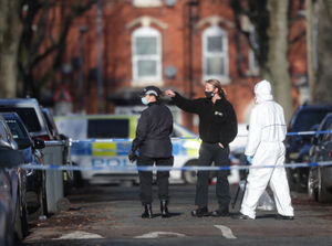 
              
Police forensic officers at the scene in Linwood Road, Handsworth, where a 15-year-old boy died on Thursday afternoon after being attacked by a group of youths. Picture date: Friday January 22, 2021. PA Photo. The boy was "set upon" by the group in Linwood Road just after 3.30pm on Thursday and was taken to hospital but died from his injuries a short time later. See PA story POLICE Handsworth. Photo credit should read: David Davies/PA Wire
            

