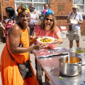 Food being enjoyed by event attendees