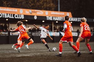 Janelle Straker fires home Boldmere's opening goal (Media by Bez)