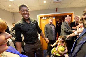 Anthony Joshua meets fans