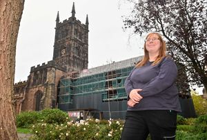 Stained glass conservationist Megan Barnett is overseeing the restoration of the medieval windows at St Peter's Collegiate Church in Wolverhampton