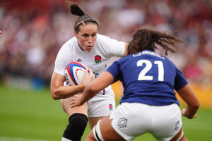 England\'s Emily Scarratt during the Women\'s International match at Kingsholm Stadium, Gloucester. Picture date: Saturday September 7, 2024.
Copyright holder: David Davies/PA Wire Copyright notice: © 2024 PA Media, All Rights Reserved
Usage terms: