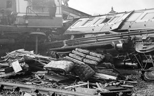 The train was left a tangled wreck close to Shrewsbury railway station
