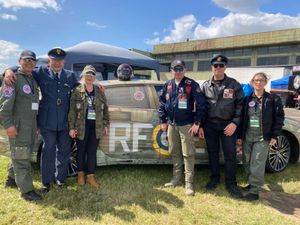 Supporting image for story: Son of Second World War Polish airman chats to visitors at Cosford Air Show