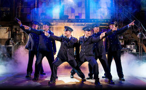 Louis Emerick, Andrew Dunn, Kai Owen, Gary Lucy, Chris Fountain, Anthony Lewis in The Full Monty. Pic: Matt Crockett