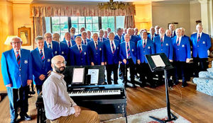 Supporting image for story: Builth Male Voice Choir sing at Llangoed Hall