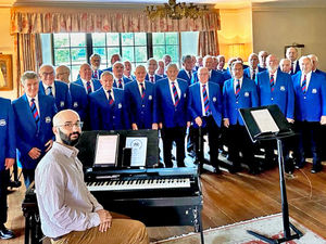 Supporting image for story: Builth Male Voice Choir sing at Llangoed Hall