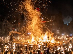 Supporting image for story: In Pictures: Burning galley provides fitting climax to Up Helly Aa revelry