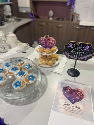 Refreshments at HC-One’s Sedgley Court Care Home’s World Alzheimer’s Day Cuppa Joy Friday event