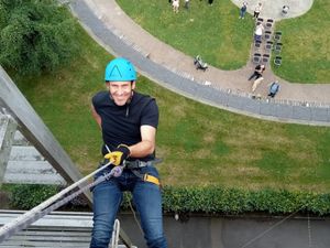 Supporting image for story: Councillor scales new heights in aid of good causes