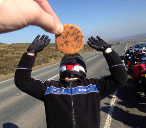 Clee Hills - stopped for photos and a bit or larking about was inevitable