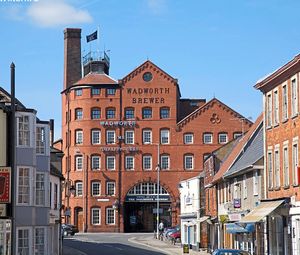 Cheers – Wadworths Brewery, which has dominated the town skyline since 1887