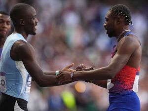 Supporting image for story: No sprint double for Noah Lyles as Botswana’s Letsile Tebogo takes 200m gold