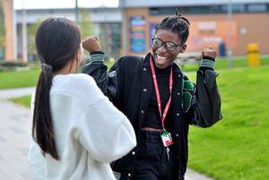 Sandra Aklah, 20, pleased with her results