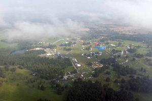 Supporting image for story: Weston Park: V Festival arrivals from the air
