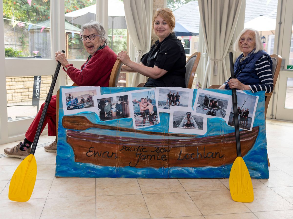 Care home residents take up oars to support Scots brothers’ Pacific bid