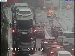 Supporting image for story: Major section of motorway reopens after night time closure caused by oil spill