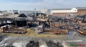 The aftermath of the fire, taken on Tuesday. Photo by West Midlands Fire Service