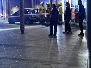 Supporting image for story: Dramatic picture shows late night crash outside Tesco