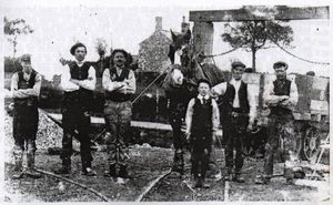 Men working at Crickheath in 1900.