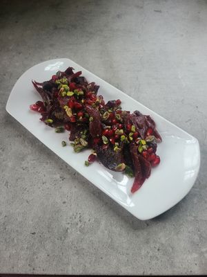 Pomegranate, red onion and beetroot