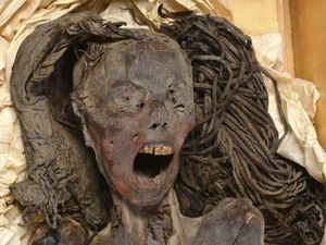 Supporting image for story: Egyptian Screaming Woman mummy ‘died wailing in pain 3,000 years ago’