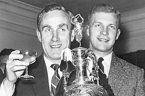 Legends Billy Wright and Ron Flowers