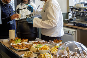 The Crown & Key prison pub kitchen at HMP Stoke Heath in Shropshire