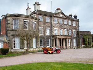 Chitty Chitty Bang Bang outside Bishton Hall, where the auction is due to take place