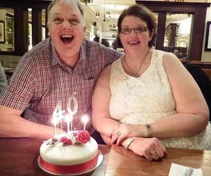 Christine and her husband celebrate their 40th wedding anniversary