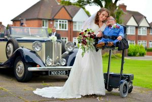 The happy couple on their wedding day Alice Everard and Richard George