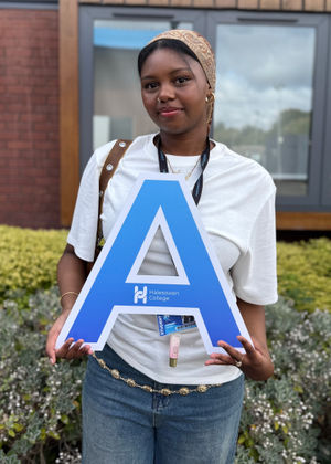 Imaan Webber is celebrating after achieving AAA grades in A level Media, Photography and Sociology