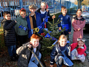 Supporting image for story: Tree-mendous fun at Wolverhampton school as staff and pupils mark anniversary with planting ceremony