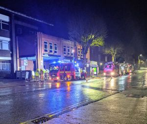Firefighters working to extingish the fire. Photo: Haden Cross Fire Station