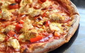Top toppings – pizza polla ad astra (chicken sweet peppers, red onion, mozzarella, cajan spices)Pictures by Russell Davies