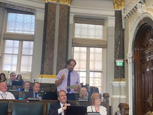 Councillor Robert Alden, leader of the Conservative Group at Birmingham City Council, at a meeting on Tuesday, July 8. Credit: Alexander Brock. Permission for use for all LDRS partners.