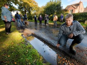 Supporting image for story: Villagers want end to 'bodged repairs' on road where passing lorries make houses 'shake'