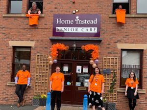 Supporting image for story: Colourful Shropshire care-givers go orange for charity 